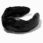 Black Liquid Velvet Knotted Headband,