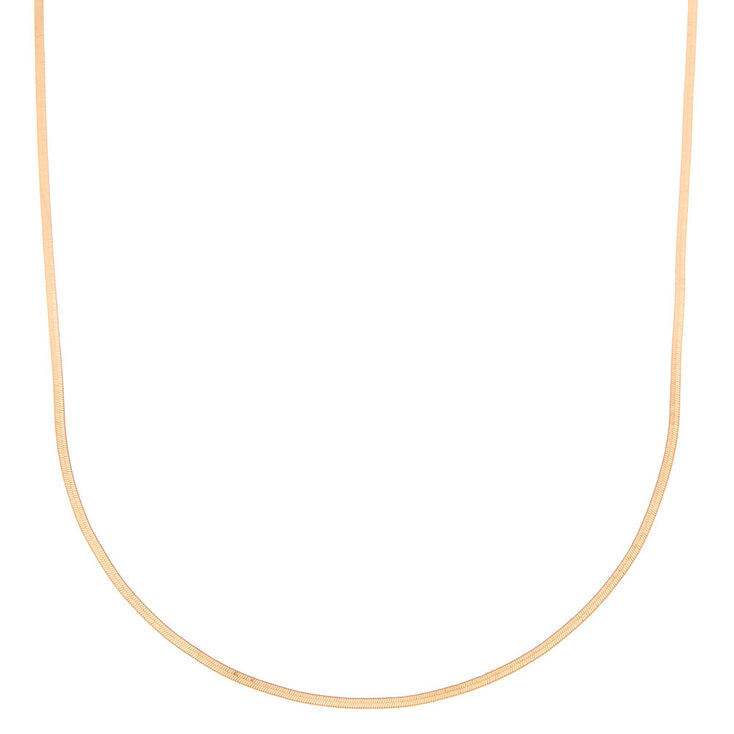Gold Simple Sleek Statement Necklace,