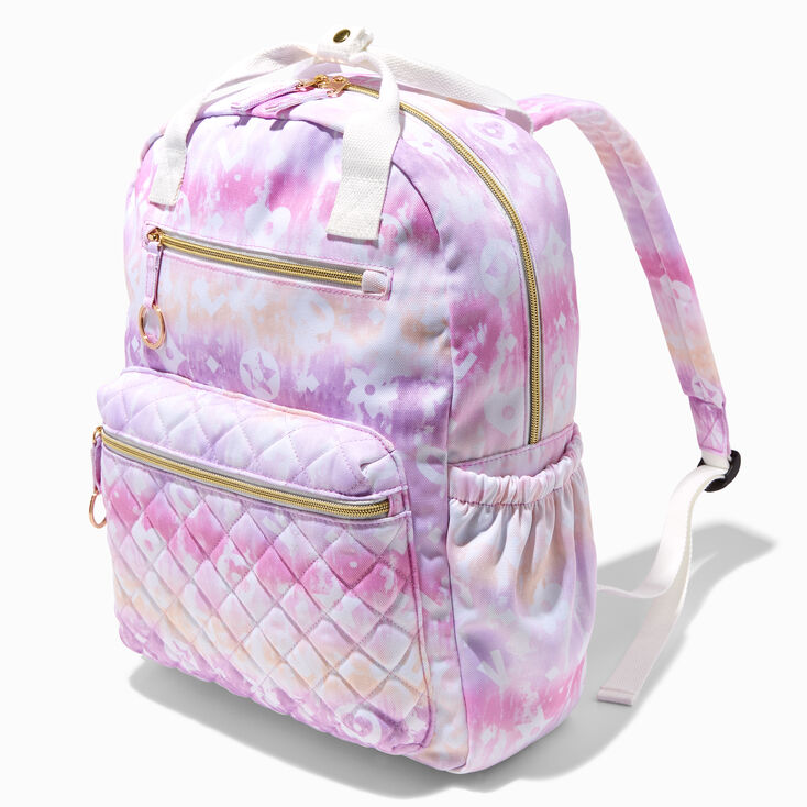 Quilted Nylon Functional Backpack - Tie Dye,