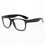 Solar Blue Light Reducing Black Retro Clear Lens Frames,
