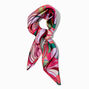 Pink Tropical Palm Silky Headwrap,