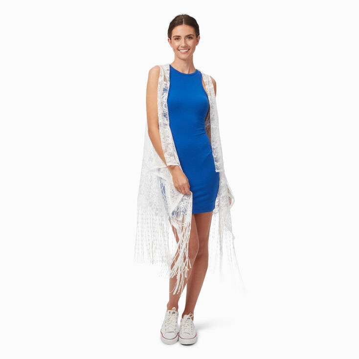Stars &amp; Stripes Butterfly Long Lace Vest,