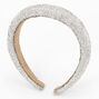Rhinestone Puff Headband - Silver,