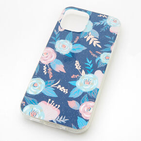 Blue Floral Protective Phone Case - Fits iPhone&reg; 12/12 Pro,