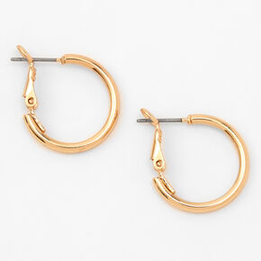 Gold 20MM Tube Hoop Earrings,