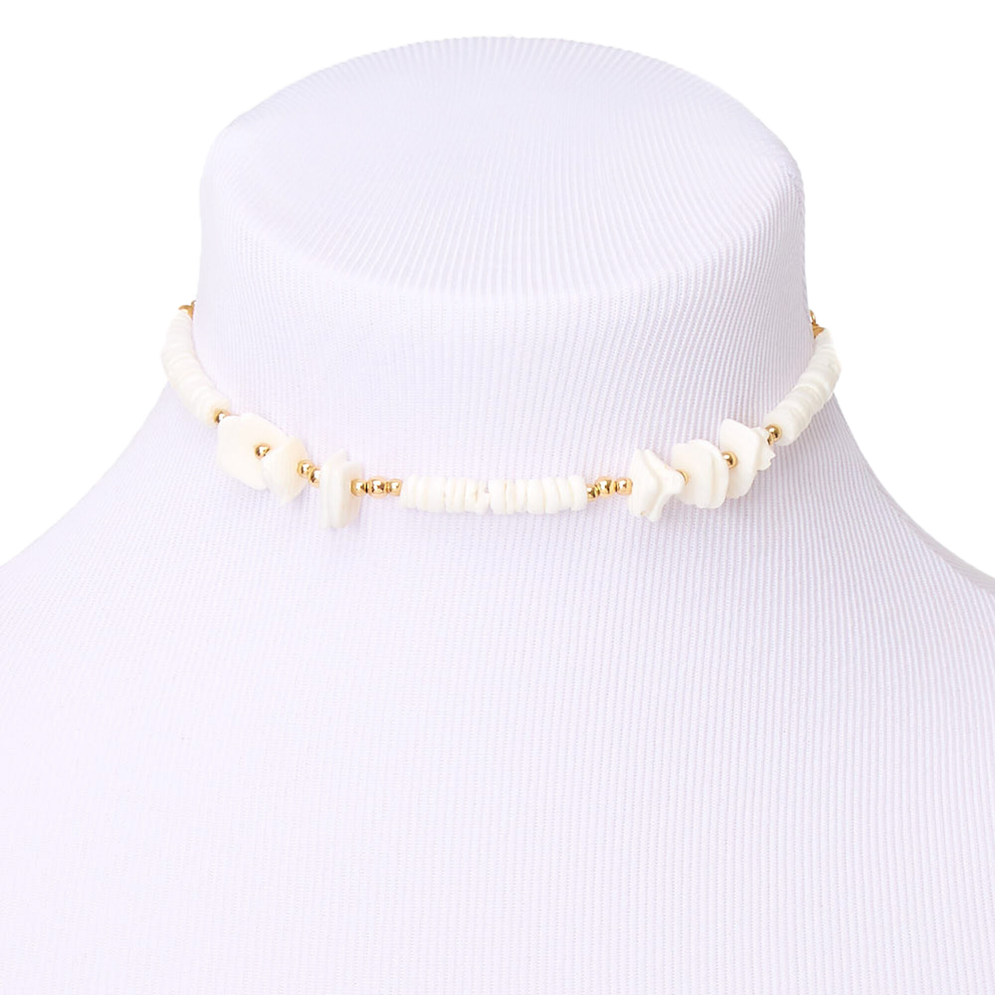 Gold Puka Shell Choker Necklace Icing Us