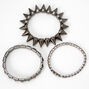 Hematite Spikes Stretch Bracelets - 3 Pack,