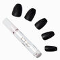 Black Flame Coffin Vegan Faux Nail Set - 24 Pack,