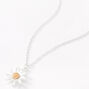 Silver Dainty Daisy Pendant Necklace,