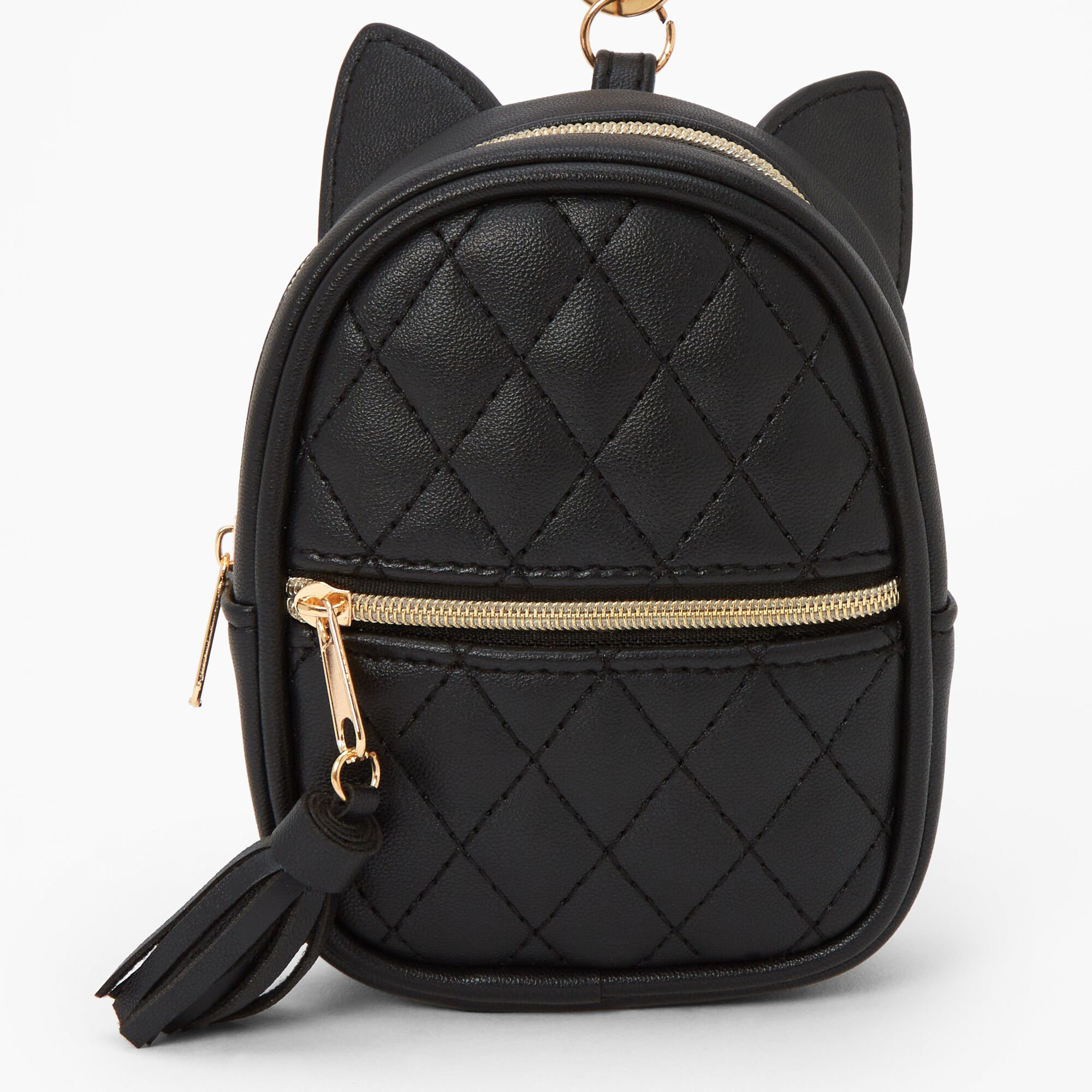 Black cat backpack top