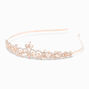 Rose Gold Rhinestone Filigree Tiara,