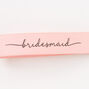 Bridesmaid Pink Wrist Strap Keychain,