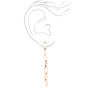 Gold 2.5&quot; Chain Link Linear Drop Earrings,