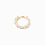 Gold Stainless Steel 18G Baguette Crystal Cartilage Clicker Earring,