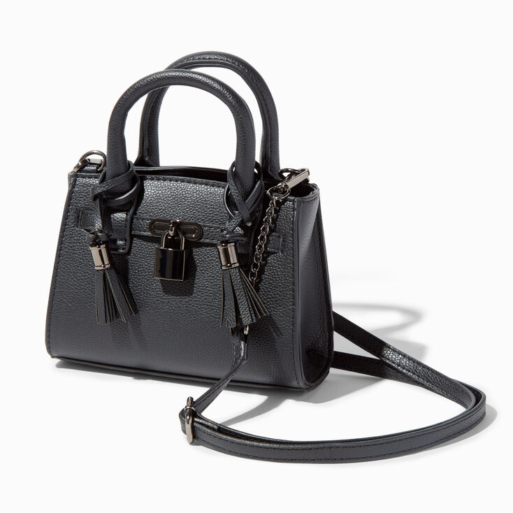 Black Tassel Small Crossbody Satchel,