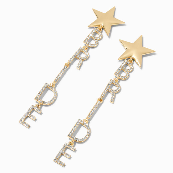 Gold Bride Embellished 4&quot; Drop Earrings,