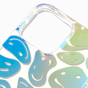Holographic Happy Face Protective Phone Case - Fits iPhone&reg; 13 Pro Max,