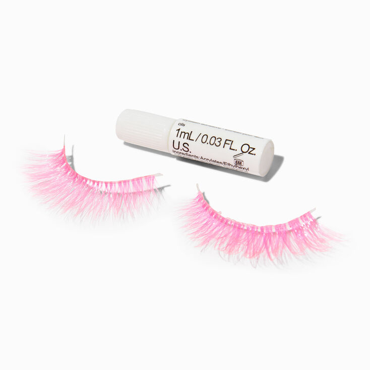 Neon Pink Vegan False Eyelashes,