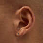 ICING Select Silver Titanium Micro Star Flat Back Stud Earrings,