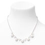 Silver Loopy Rhinestone Pearl Jewelry Set - 2 Pack,
