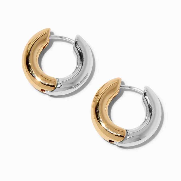 Mixed Metal 20MM Hinge Hoop Earrings,