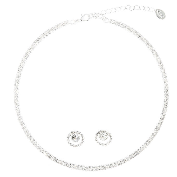 Crystal Choker & Earring Set,