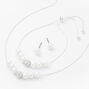Silver Faux Pearl Jewelry Set - 3 Pack,