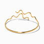 JAM + RICO x ICING 18k Yellow Gold Plated Double Squiggle Cuff Bracelet,
