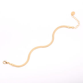 Gold Simple Sleek Chain Bracelet,