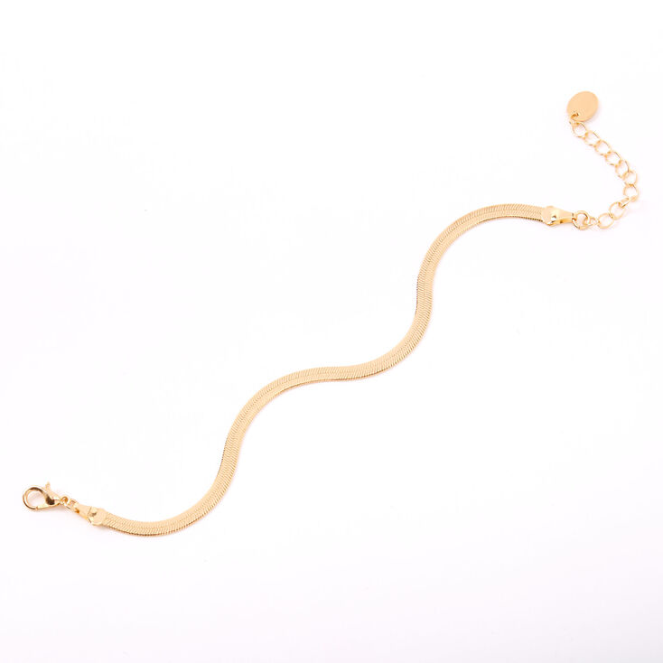 Gold Simple Sleek Chain Bracelet,
