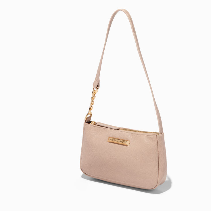 KENDALL + KYLIE Light Beige Pebble Shoulder Handbag,