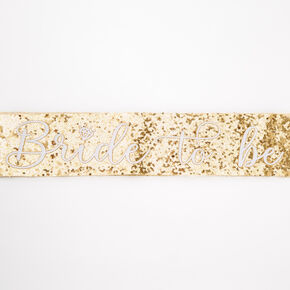 Bride to Be Gold Sequin Sash,