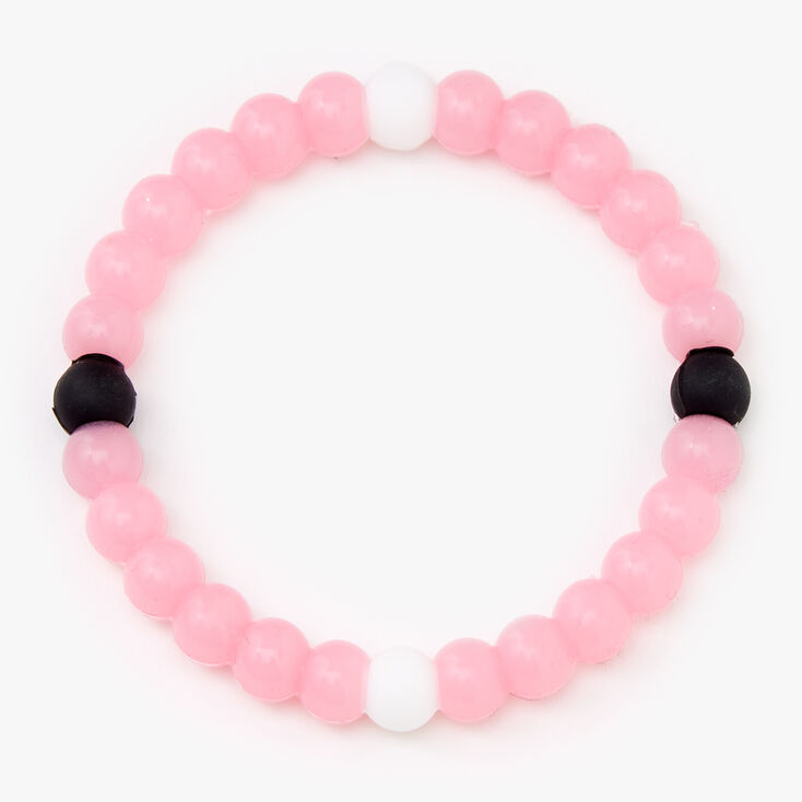 Glow In The Dark Fortune Stretch Bracelet - Pink,