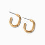 Gold 20MM Half Tube Hoop Earrings,
