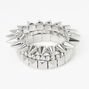 Silver Spikes Stretch Bracelets - 3 Pack,