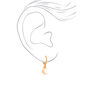 Gold 10MM Moon Huggie Hoop Earrings,