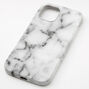 White Marble Protective Phone Case - Fits iPhone 12/12 Pro,