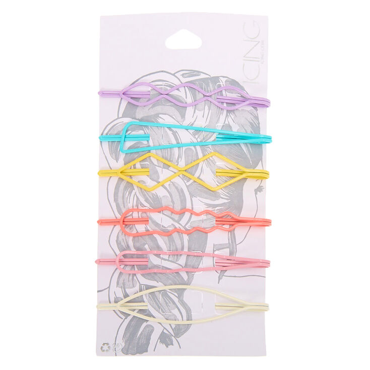 Pastel Geometric Hair Pins - 6 Pack,