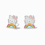 Sterling Silver Hello Kitty&reg; and Friends Hello Kitty&reg; Icing Exclusive Rainbow Enamel Stud Earrings,