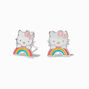 Sterling Silver Hello Kitty&reg; and Friends Hello Kitty&reg; Rainbow Enamel Stud Earrings,