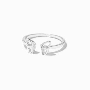Mixed Metal Butterfly Geometric Ring Stack - 5 Pack,