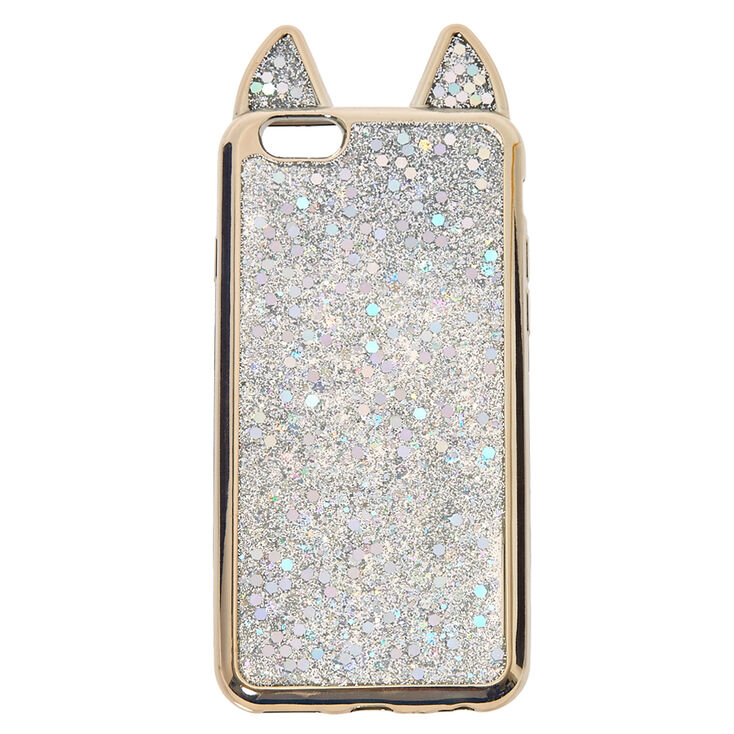 Metallic Silver Cat Phone Case - Fits iPhone 5/5S/SE,