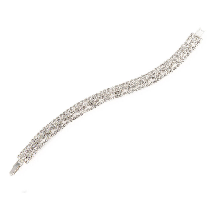 Twisted Rhinestone Chains Bracelet,