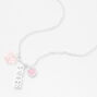 Silver Zodiac Charm Pendant Necklace - Pisces,