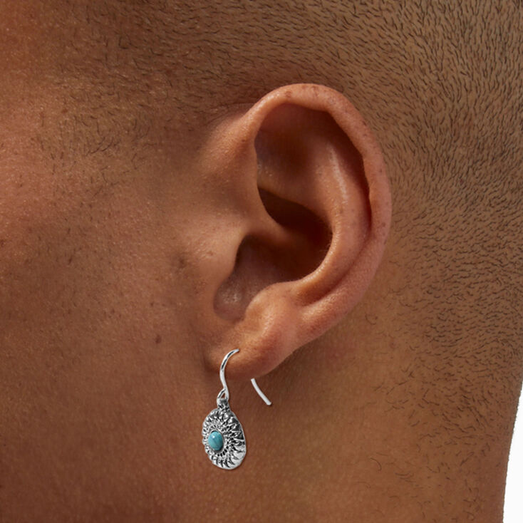 Filigree Turquoise 1&quot; Drop Earrings,