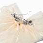 Ivory Sheer Hair Bow Clip,
