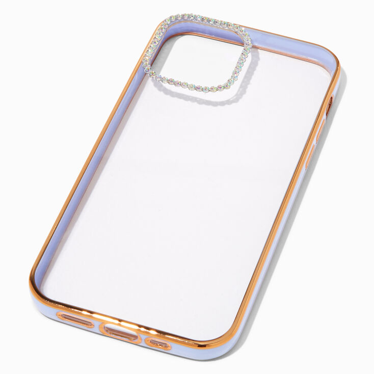 Embellished Clear/Lavender Phone Case - Fits iPhone&reg; 12 Pro,