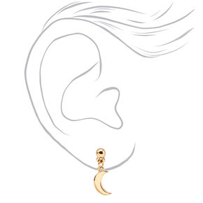 Mixed Metal 0.5&quot; Crescent Drop Earrings - 3 Pack,