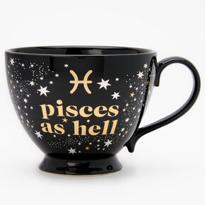 Black Ceramic Zodiac Mug - Pisces,