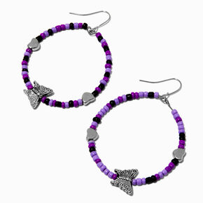 Purple Friendship Bracelet-Inspired 2&quot; Drop Earrings,